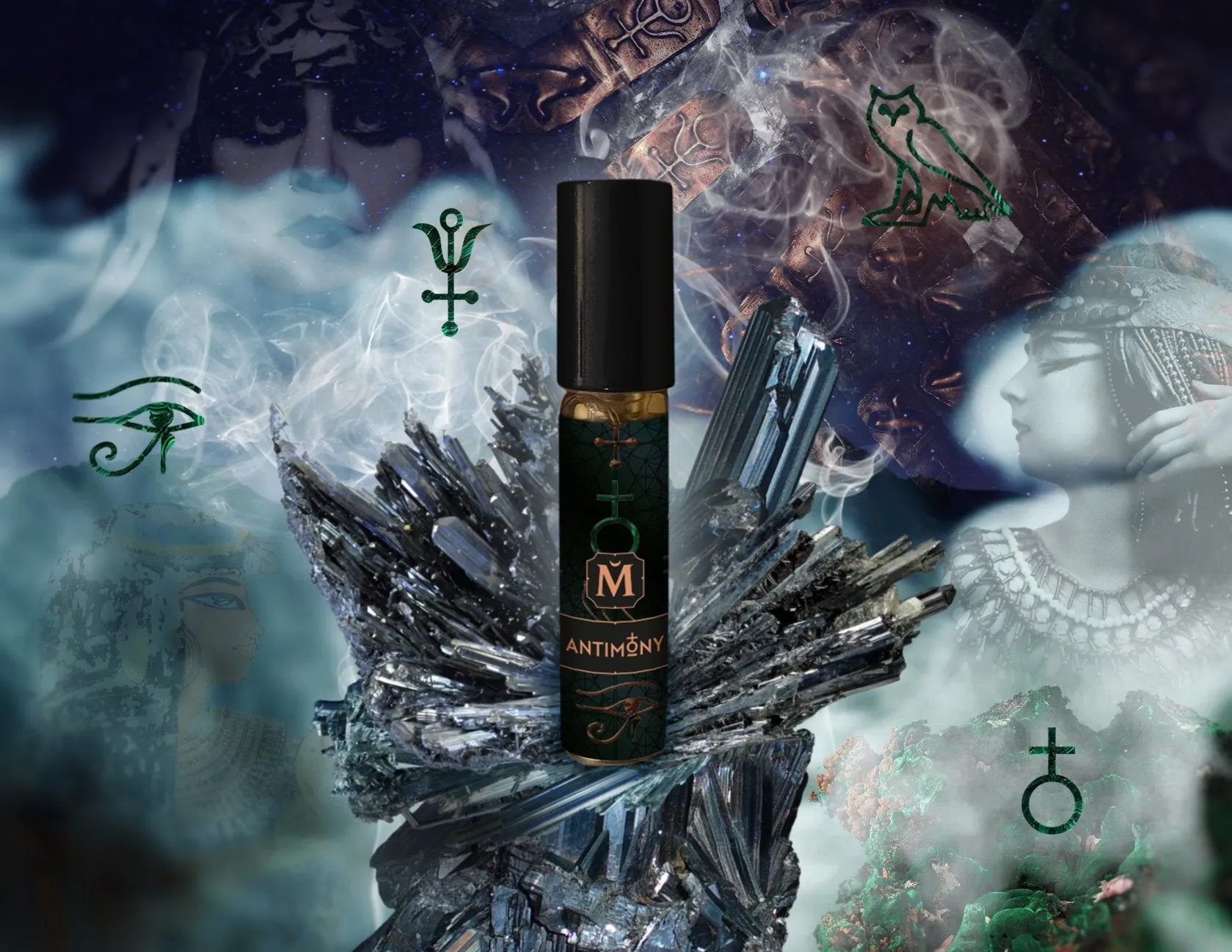 ANTIMONY - 100% Natural Kohl Inspired Incense Perfume: The Smoky Eye in Fragrance Form