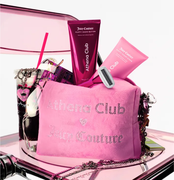 Athena Club <3 Juicy Couture Pink Velour Pouch