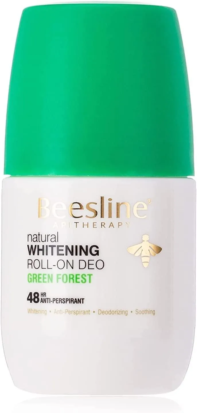 Beesline Whitening Roll-On Deodorant, Green Forest