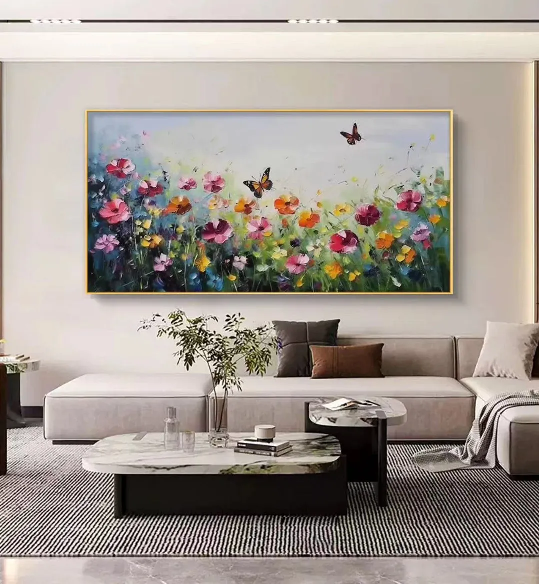 Butterfly Bloom Oil Painting