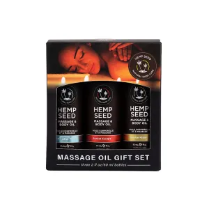 Earthly Body Hemp Seed Massage Oil Gift Set Summer Collection