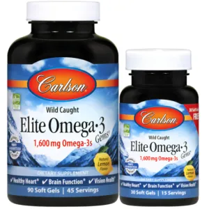 Elite Omega-3 Gems 1600 mg 90 30 softgels by Carlson Labs