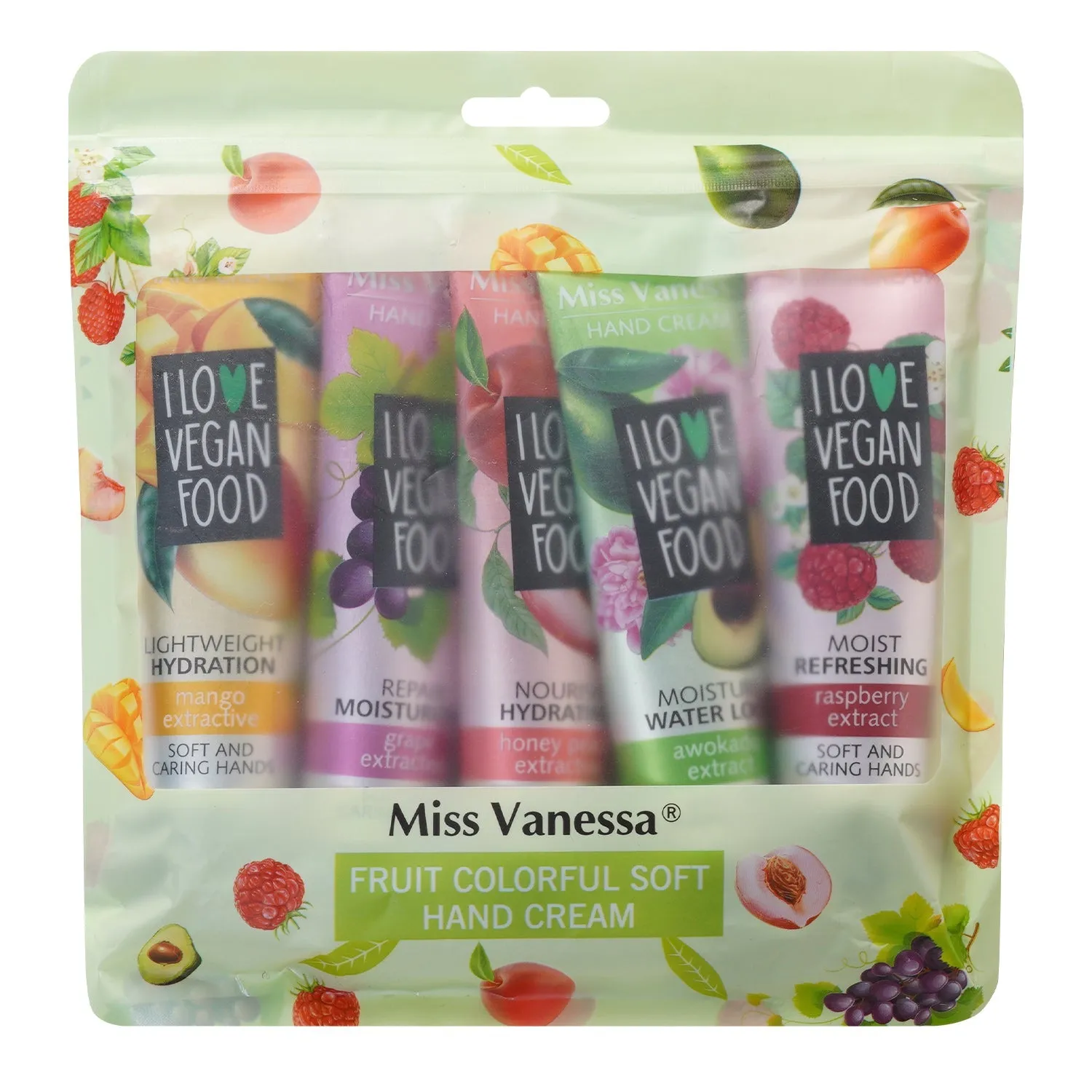 Fruit Scent Soft Hand Cream 5pcs