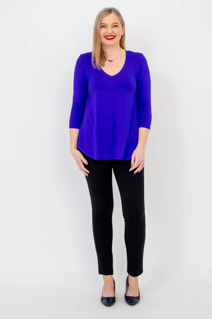 Jackie 3/4 Sleeve, Violet, Bamboo