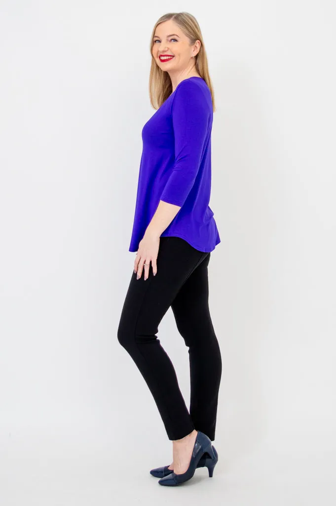 Jackie 3/4 Sleeve, Violet, Bamboo