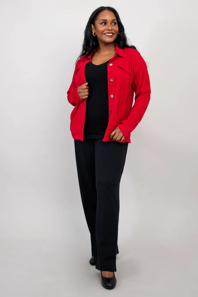 Lauren Jacket, Lipstick, Linen Bamboo