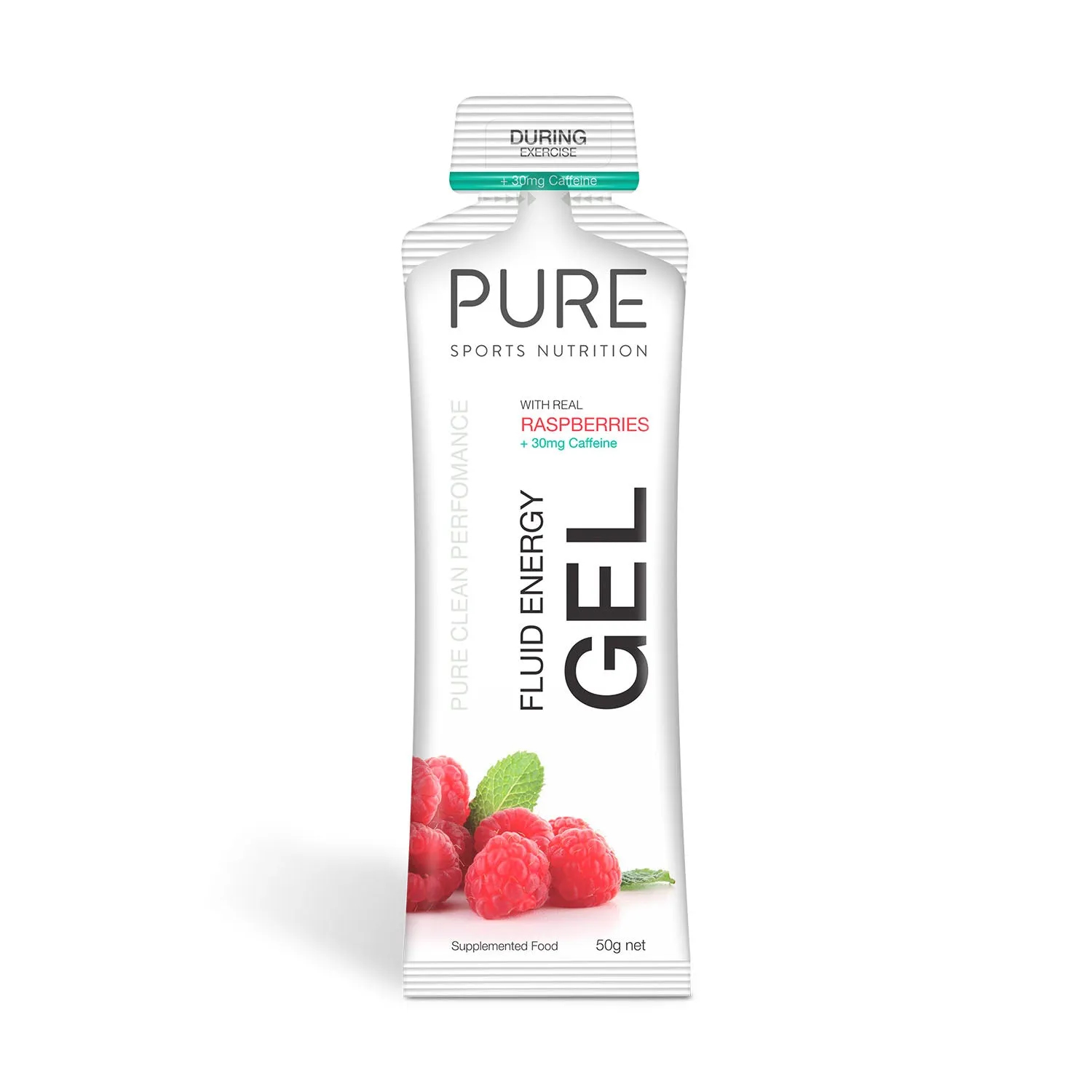 PURE Fluid Energy Gel - Raspberry   Caffeine